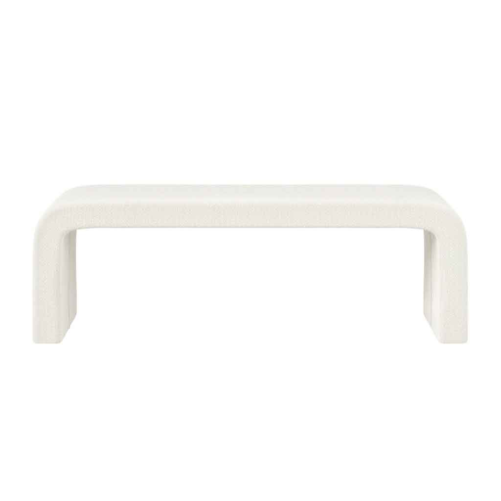 Boucle Fabric Hallway Seating Bench - Ren