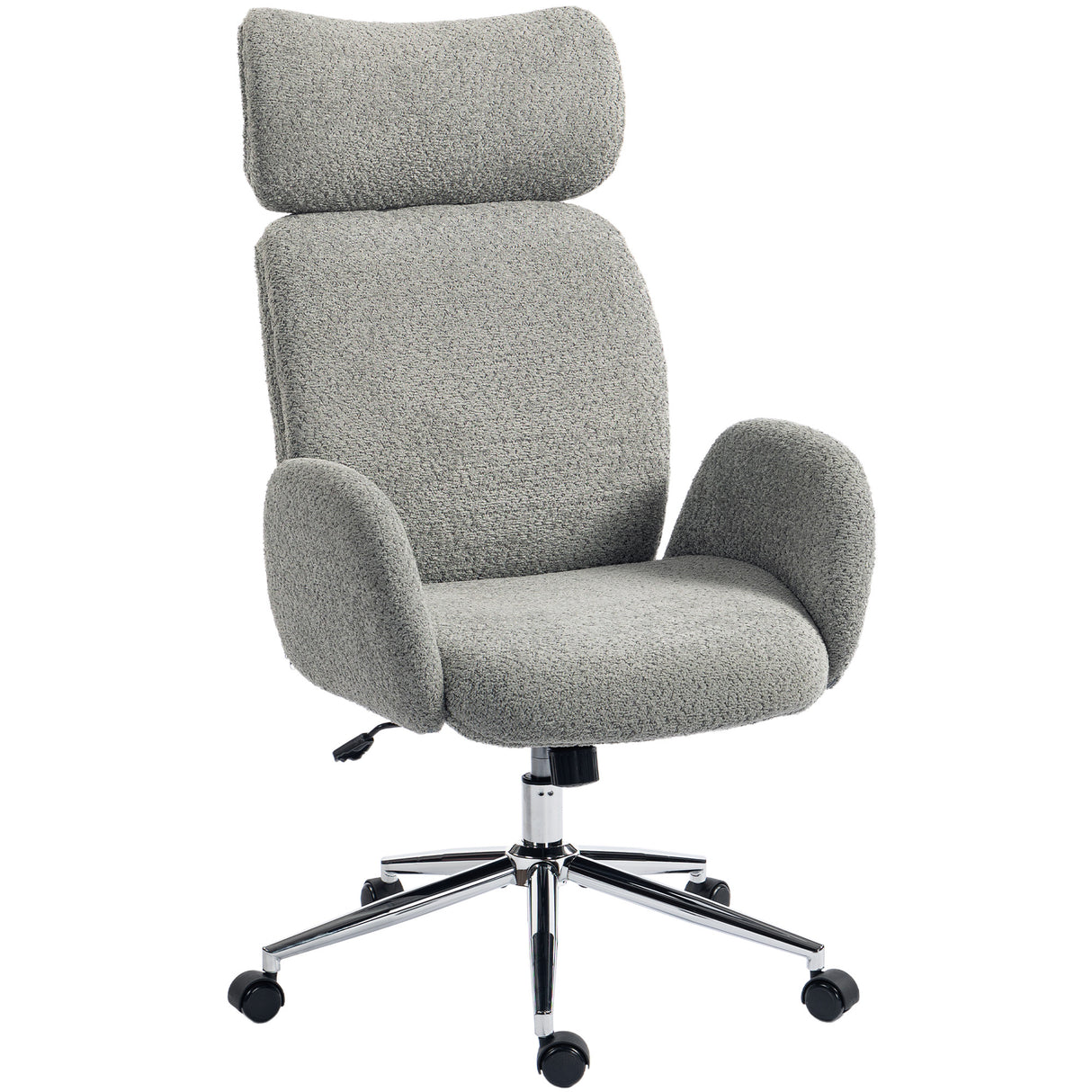 Boucle Fabric Home And Office Chair 65cm Wide - Velmora