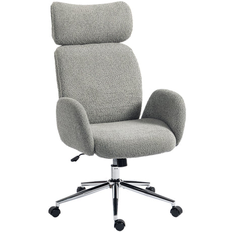 Boucle Fabric Home And Office Chair 65cm Wide - Velmora