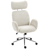 Boucle Fabric Home And Office Chair 65cm Wide - Velmora