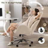 Boucle Fabric Home And Office Chair 65cm Wide - Velmora