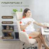 Boucle Fabric Home And Office Chair 65cm Wide - Velmora