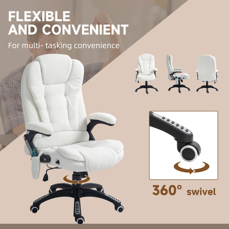 Boucle Fabric Home And Office Chair 67cm Wide With Armrest - Velmora
