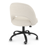 Boucle Fabric Home And Office Chair With Black Frame - Sandley