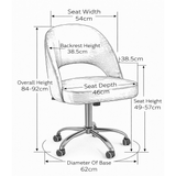 Boucle Fabric Home And Office Chair With Black Frame - Sandley