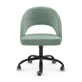 Boucle Fabric Home And Office Chair With Black Frame - Sandley