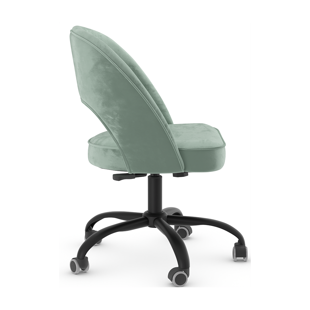 Boucle Fabric Home And Office Chair With Black Frame - Sandley