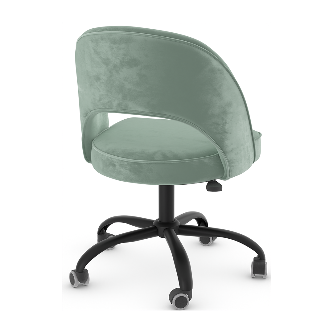 Boucle Fabric Home And Office Chair With Black Frame - Sandley