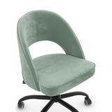 Boucle Fabric Home And Office Chair With Black Frame - Sandley