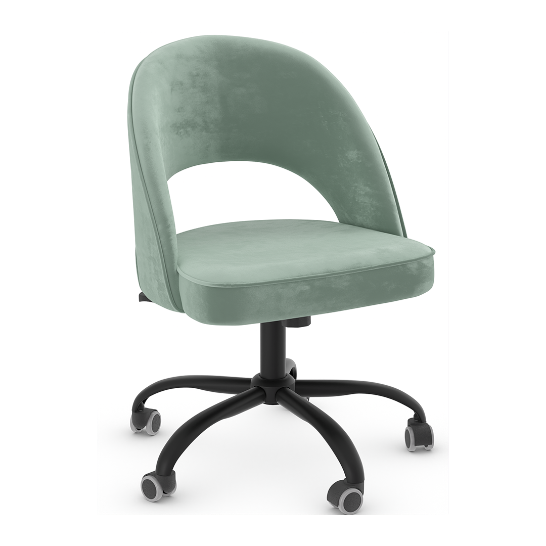 Boucle Fabric Home And Office Chair With Black Frame - Sandley