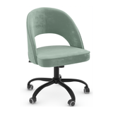 Boucle Fabric Home And Office Chair With Black Frame - Sandley