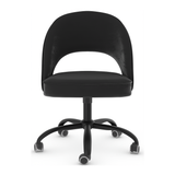 Boucle Fabric Home And Office Chair With Black Frame - Sandley