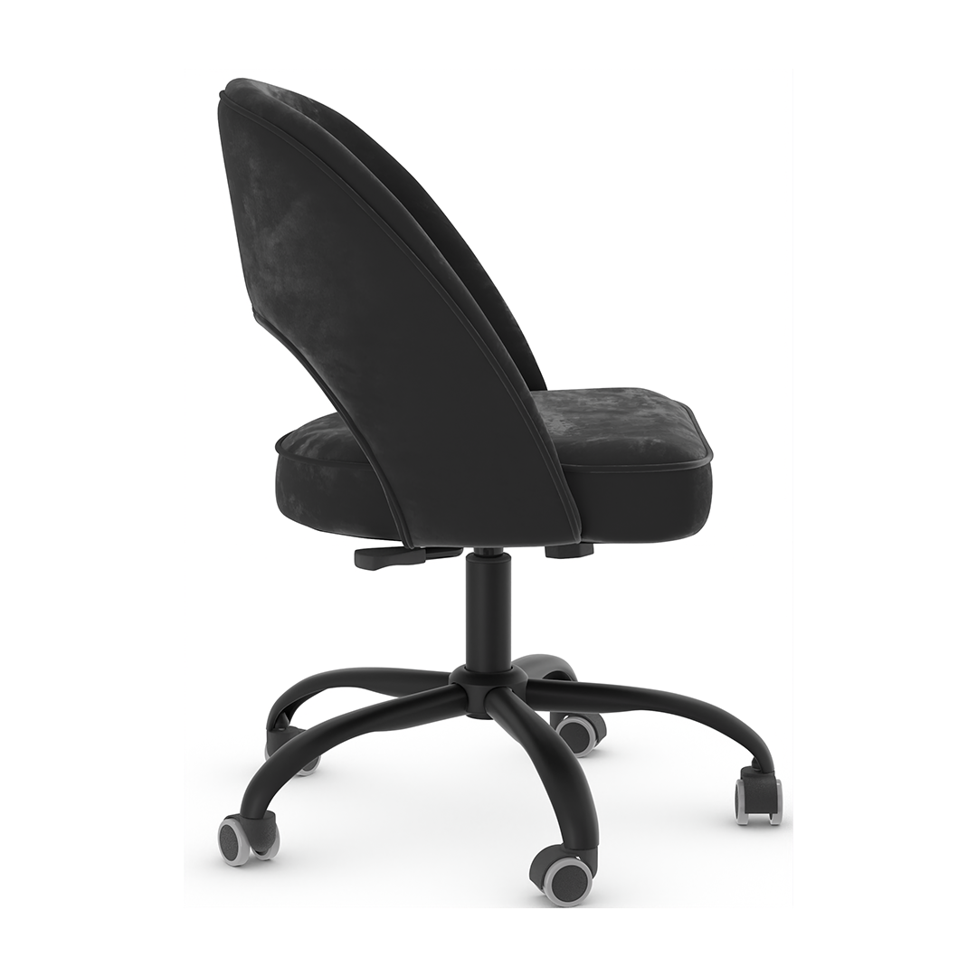 Boucle Fabric Home And Office Chair With Black Frame - Sandley