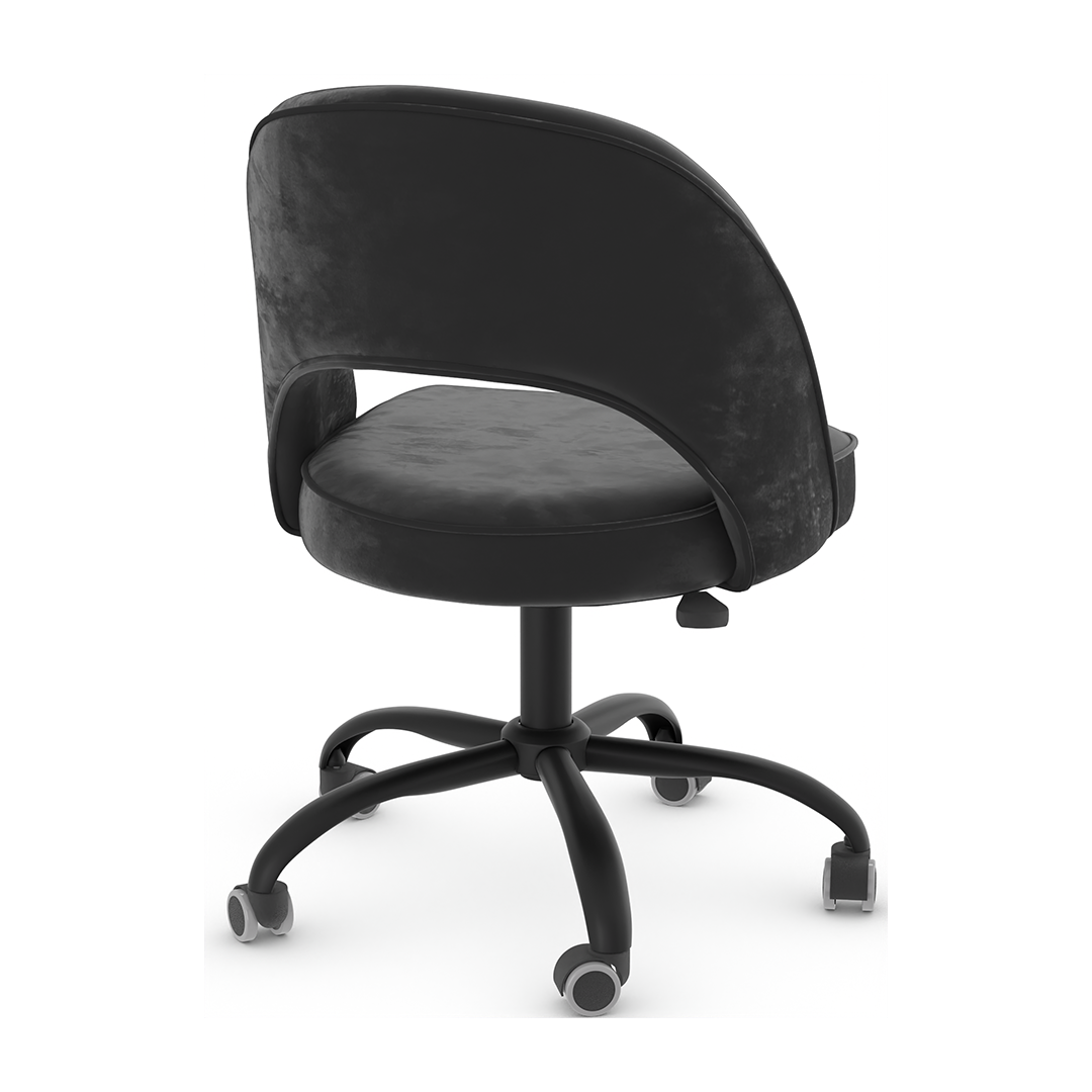 Boucle Fabric Home And Office Chair With Black Frame - Sandley