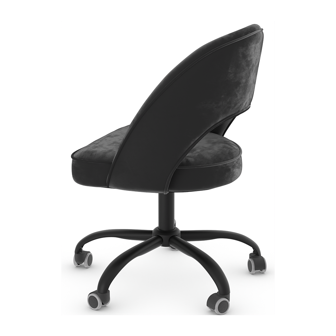 Boucle Fabric Home And Office Chair With Black Frame - Sandley