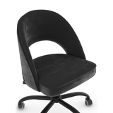 Boucle Fabric Home And Office Chair With Black Frame - Sandley