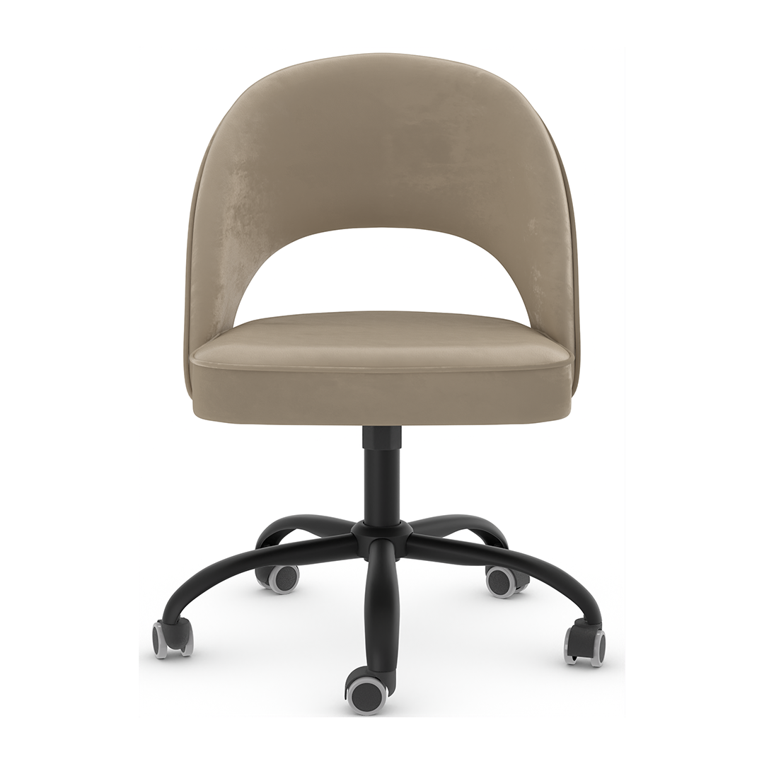 Boucle Fabric Home And Office Chair With Black Frame - Sandley