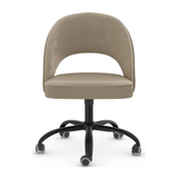 Boucle Fabric Home And Office Chair With Black Frame - Sandley