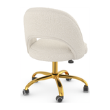 Boucle Fabric Home And Office Chair With Gold Frame - Sandley