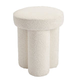 Boucle Fabric Stool Round - Fargo