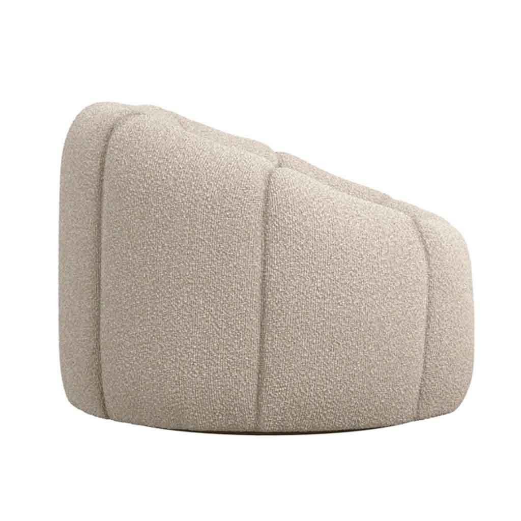 Boucle Fabric Swivel Chair - Nao