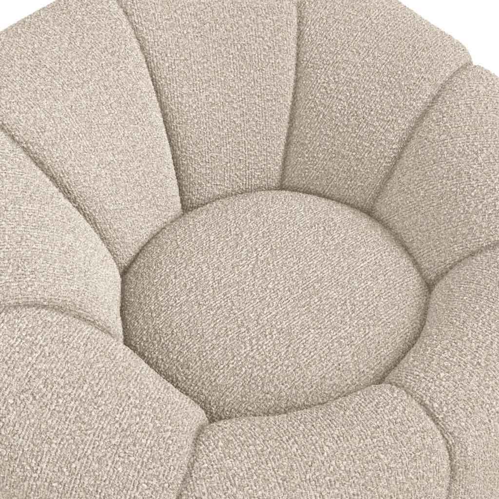 Boucle Fabric Swivel Chair - Nao