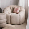 Boucle Fabric Swivel Chair - Nao