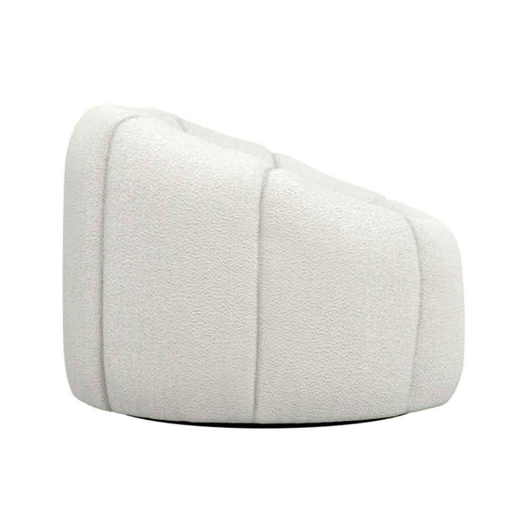 Boucle Fabric Swivel Chair - Nao