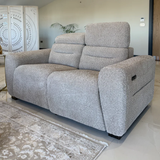 Boucle Weave Fabric 2 Seater Sofa Electric Recliner - Tokyo