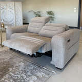 Boucle Weave Fabric 2 Seater Sofa Electric Recliner - Tokyo