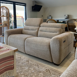Boucle Weave Fabric 3 Seater Sofa Electric Recliner - Tokyo