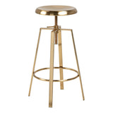 Brushed Steel Bar Stool Without Back - Goose