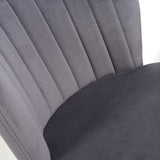 Brushed Velvet Bar Stool With Brushed Stainless Steel Circular Base - Sigma