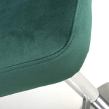 Brushed Velvet Bar Stool With Brushed Stainless Steel Circular Base - Sigma