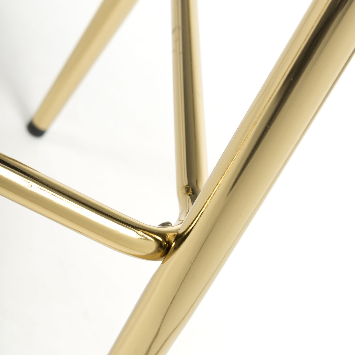 Brushed Velvet Bar Stool With Gold Chrome Metal frame - Volero