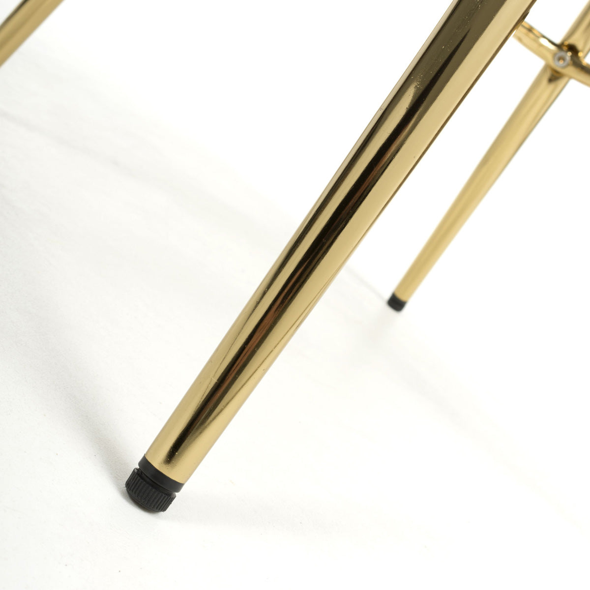 Brushed Velvet Bar Stool With Gold Chrome Metal frame - Volero