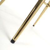 Brushed Velvet Bar Stool With Gold Chrome Metal frame - Volero