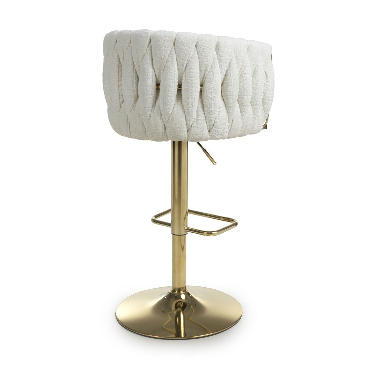 Brushed Velvet Bar Stool With Swivel And Gas Lift Mechanism - Bellaire