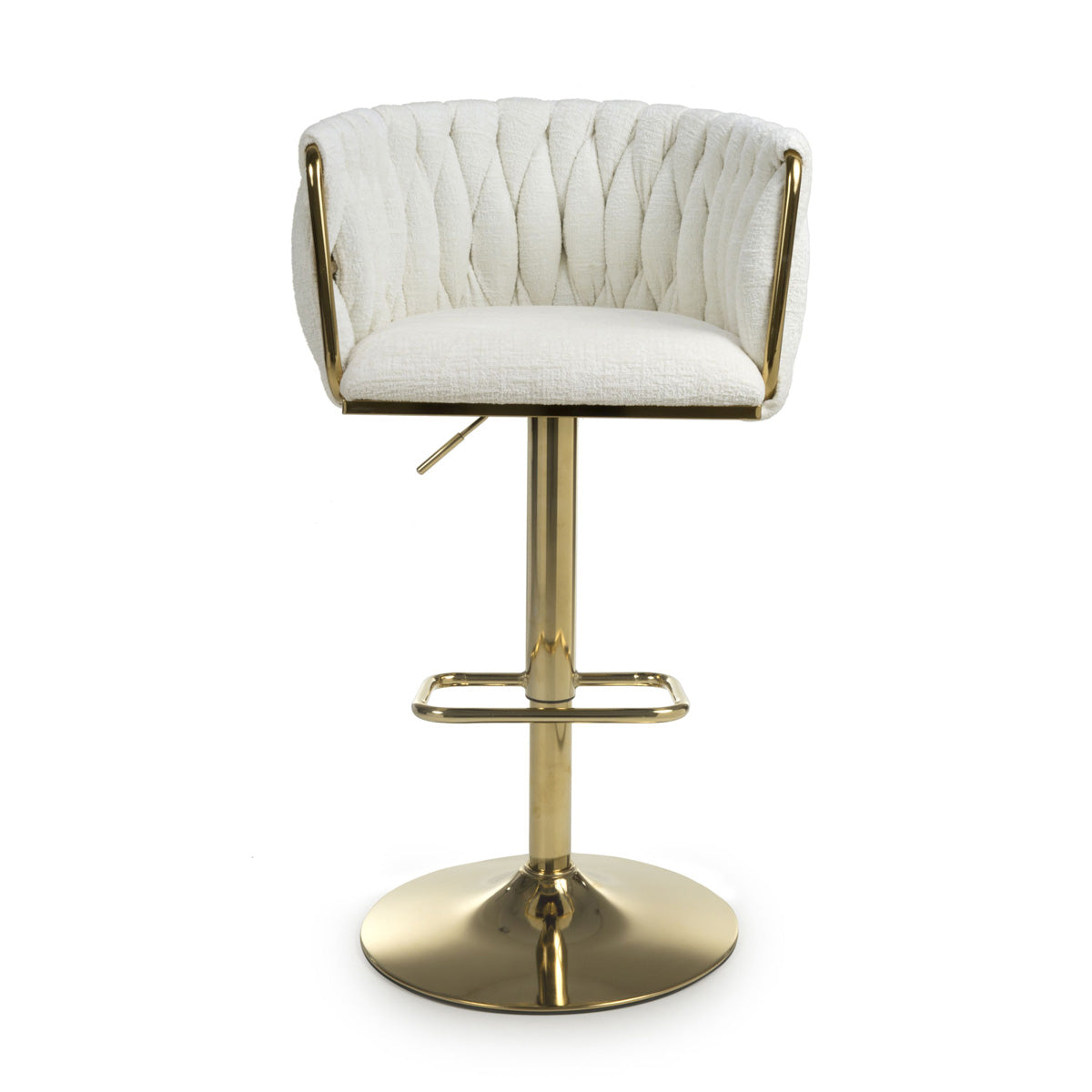 Brushed Velvet Bar Stool With Swivel And Gas Lift Mechanism - Bellaire