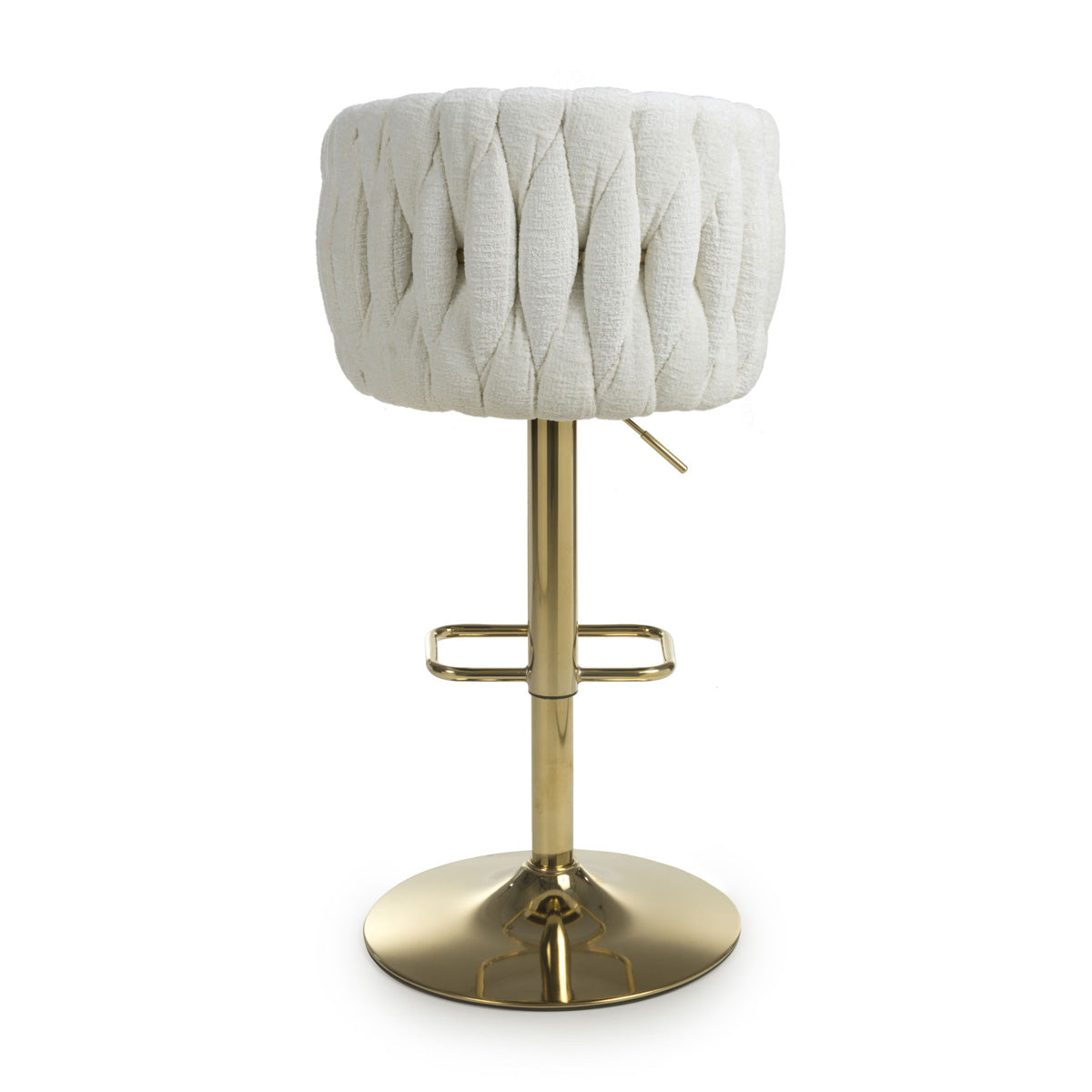 Brushed Velvet Bar Stool With Swivel And Gas Lift Mechanism - Bellaire