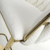 Brushed Velvet Bar Stool With Swivel And Gas Lift Mechanism - Bellaire