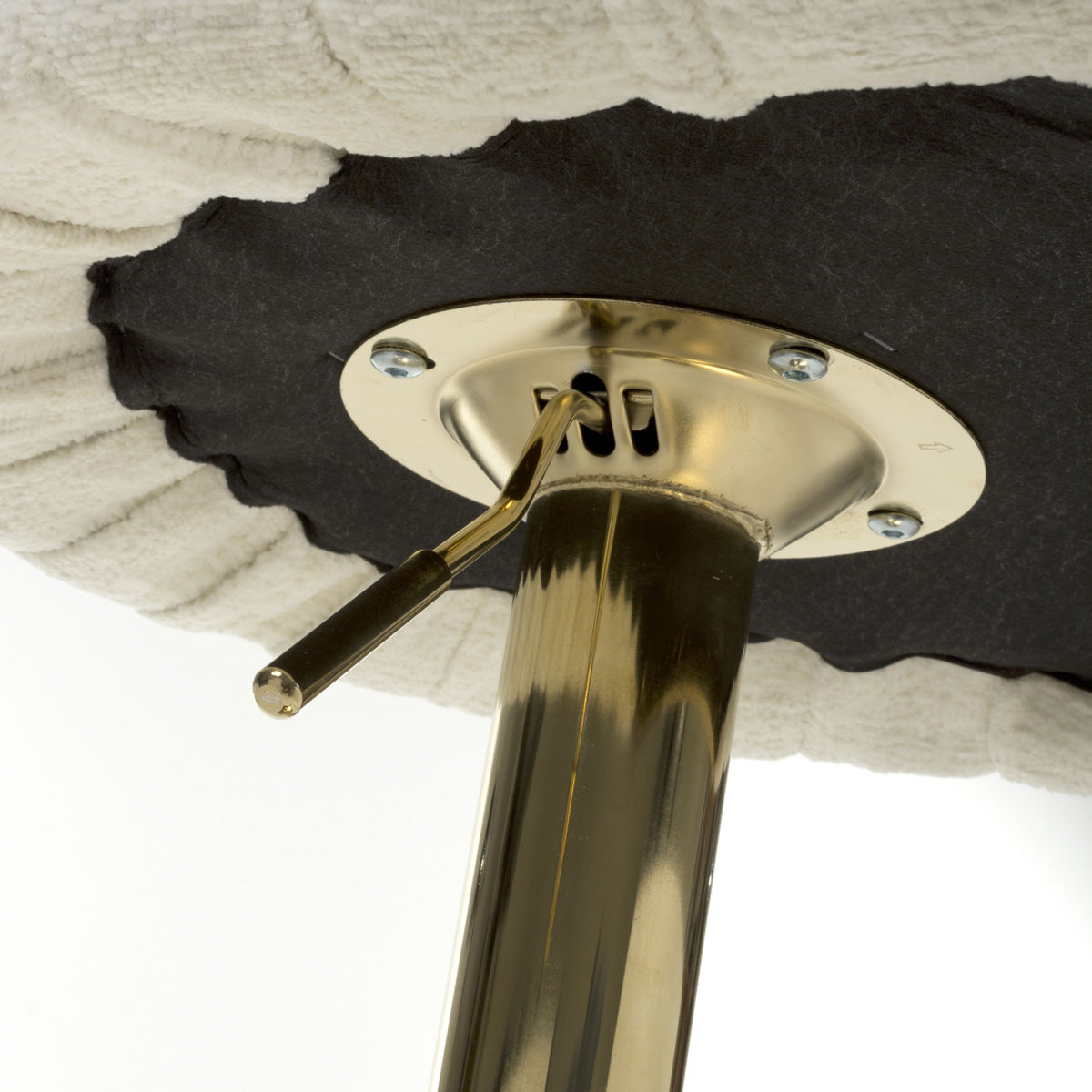 Brushed Velvet Bar Stool With Swivel And Gas Lift Mechanism - Bellaire