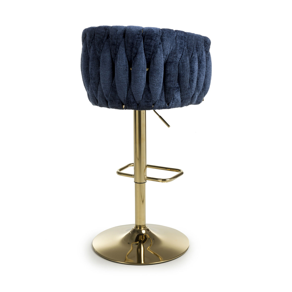 Brushed Velvet Bar Stool With Swivel And Gas Lift Mechanism - Bellaire
