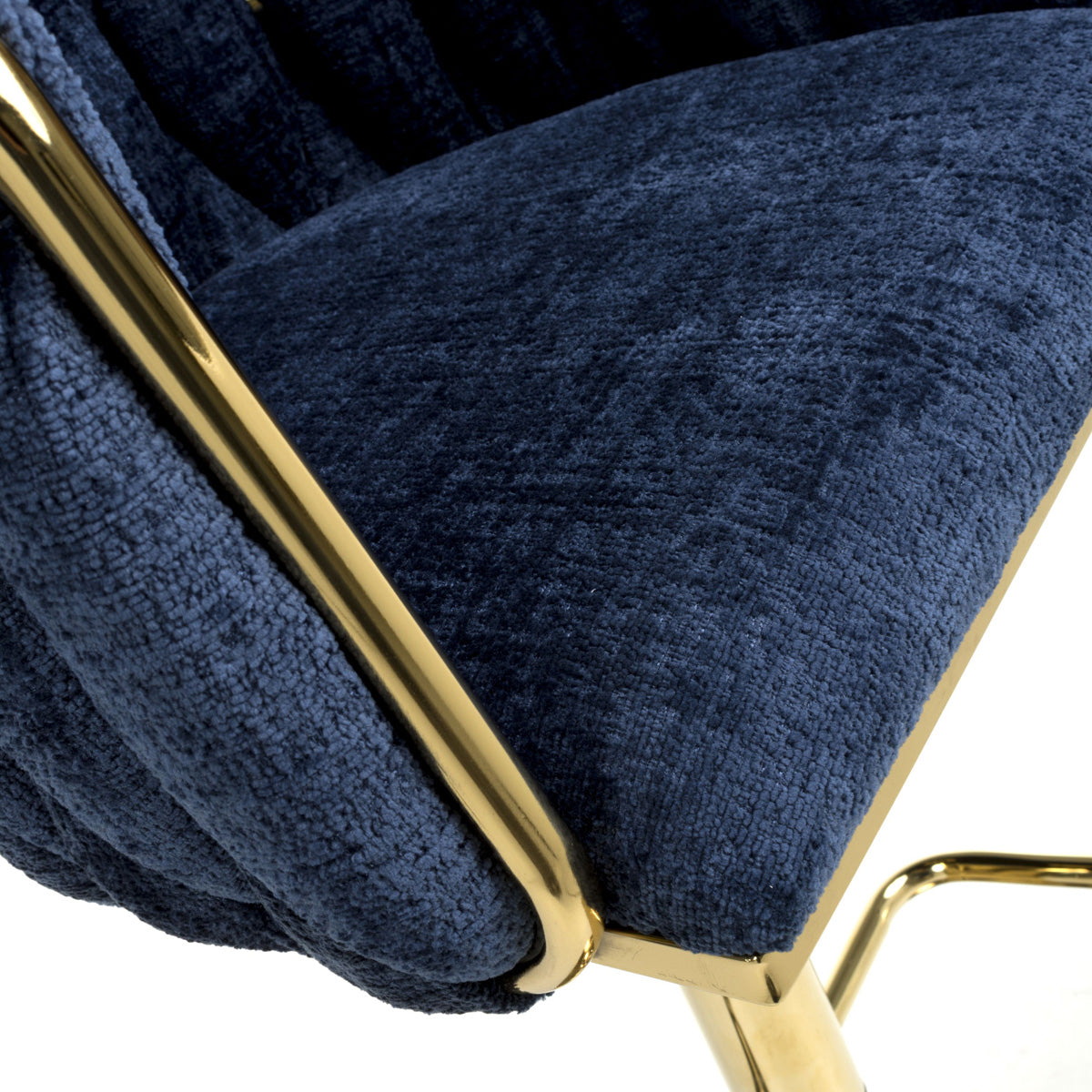 Brushed Velvet Bar Stool With Swivel And Gas Lift Mechanism - Bellaire