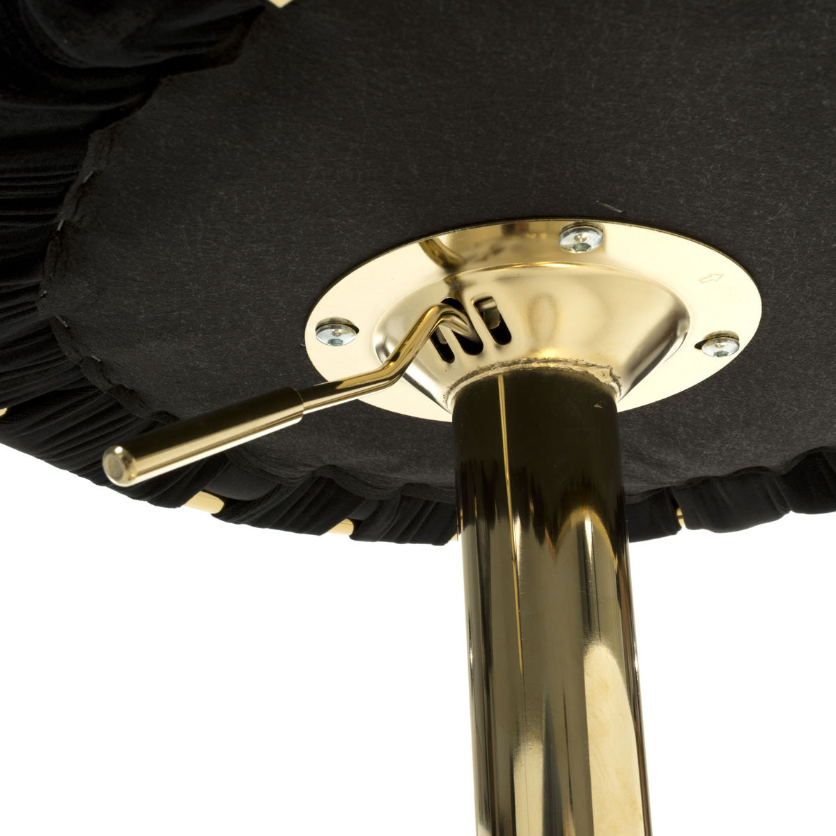 Brushed Velvet Bar Stool With Swivel And Gas Lift Mechanism - Bellaire