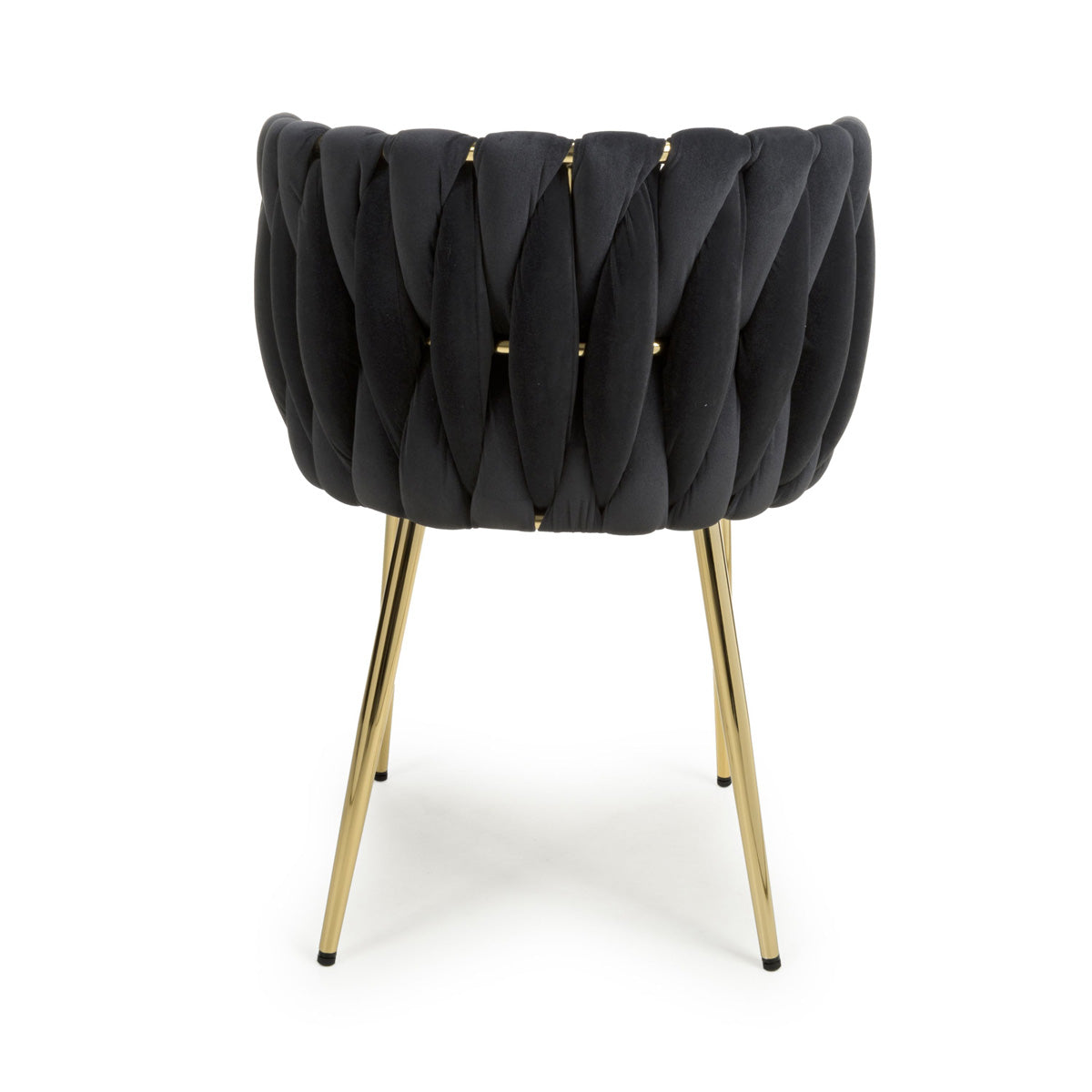 Brushed Velvet Dining Chairs in Set Of 2 With Gold Metal Frame - Ontario