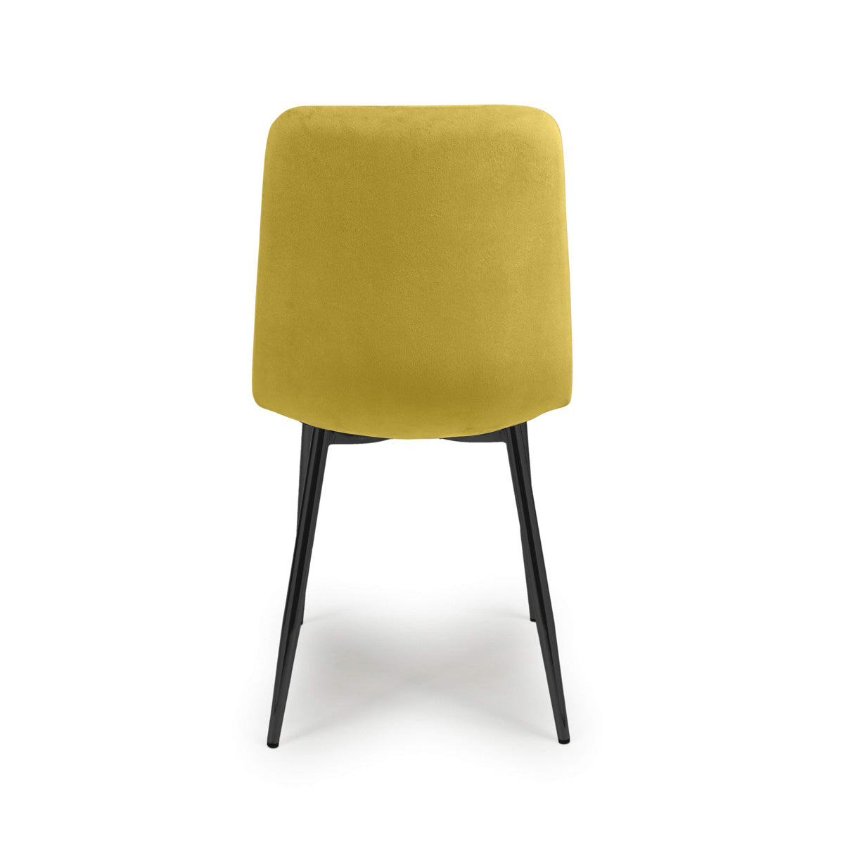Brushed Velvet Dining Chairs in Set Of 4 With Black Metal Legs - Vernon