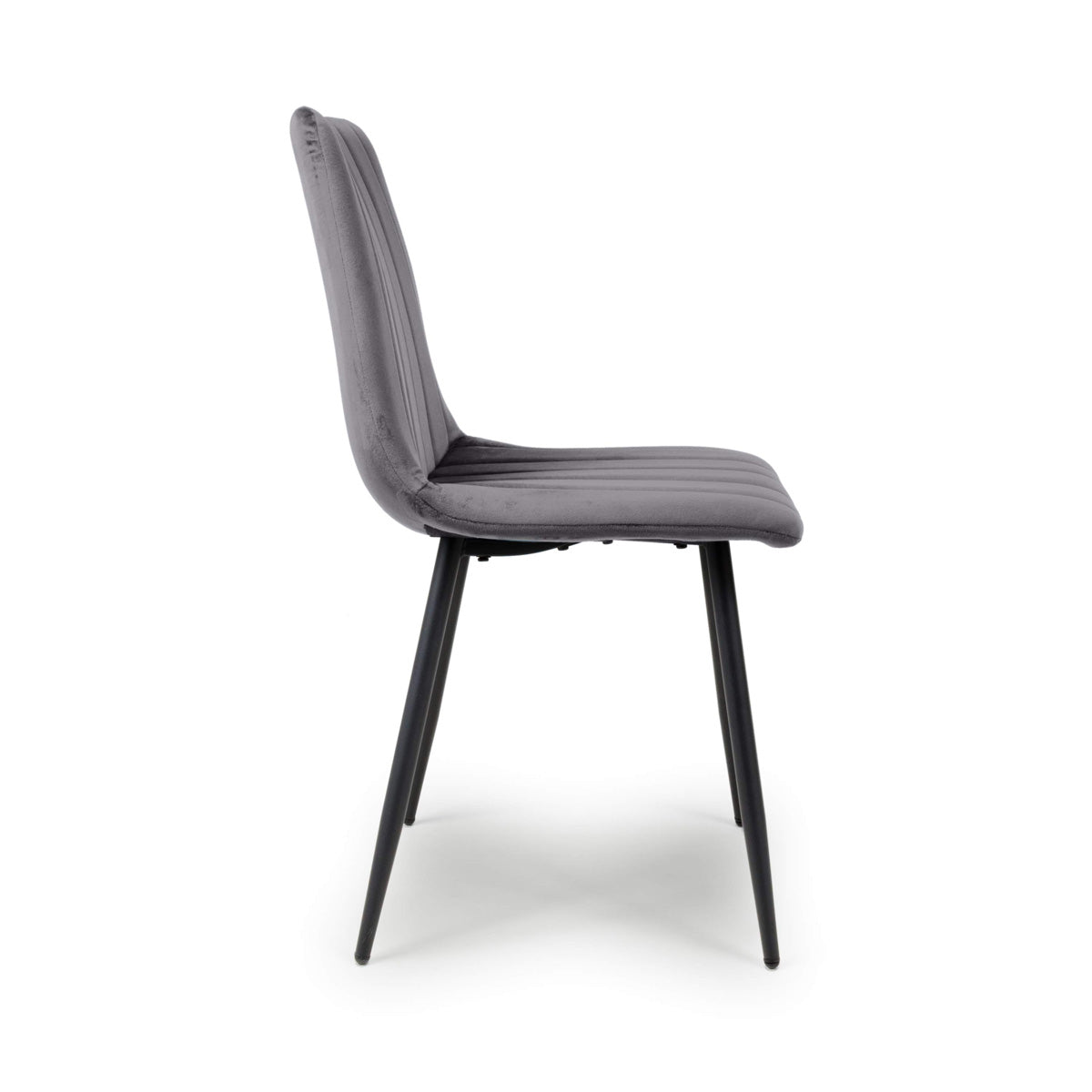 Brushed Velvet Dining Chairs in Set Of 4 - Lisbon