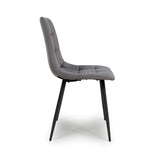 Brushed Velvet Dining Chairs in Set Of 4 - Madison