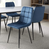 Brushed Velvet Dining Chairs in Set Of 4 - Madison